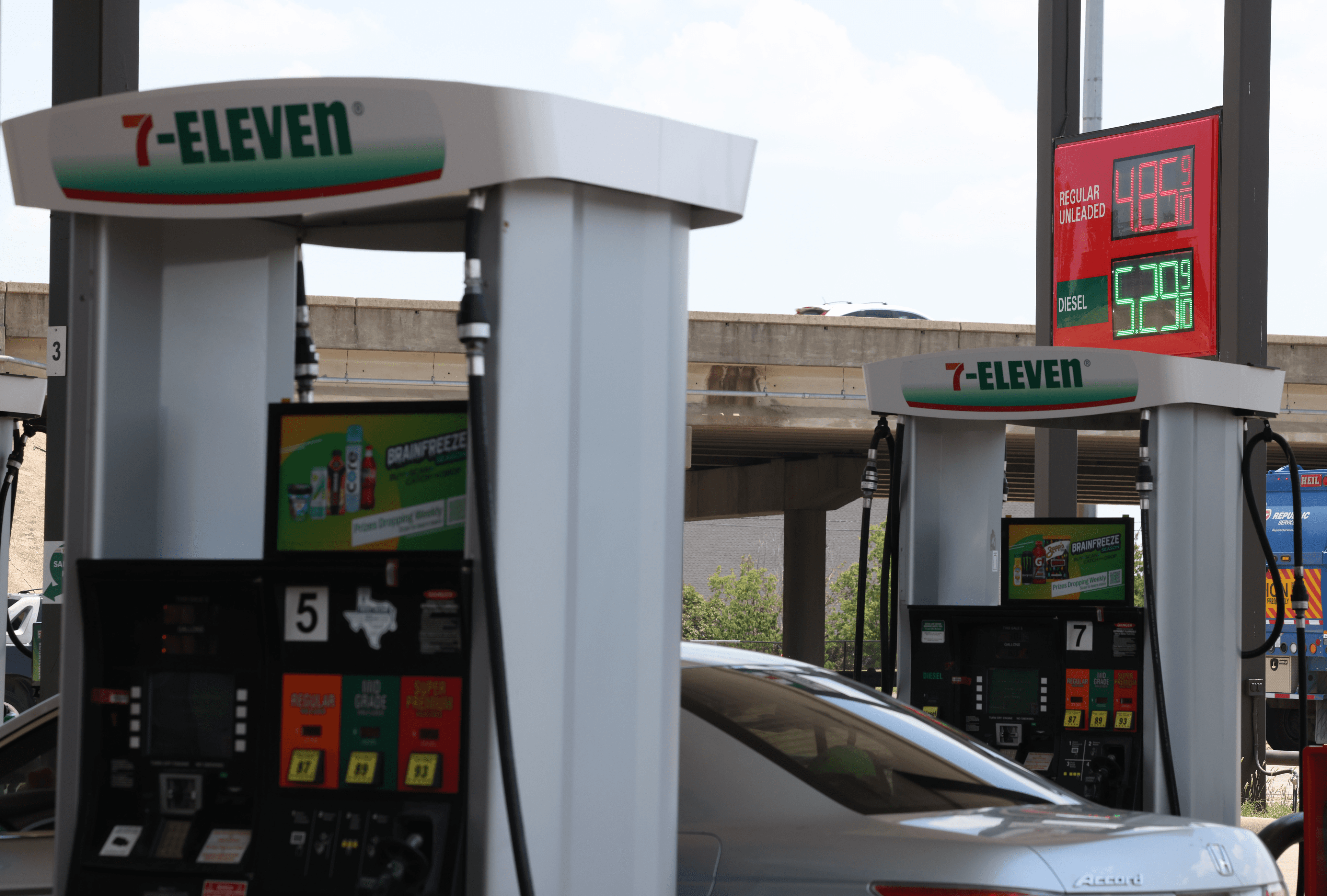7-Eleven gas station fuel pumps